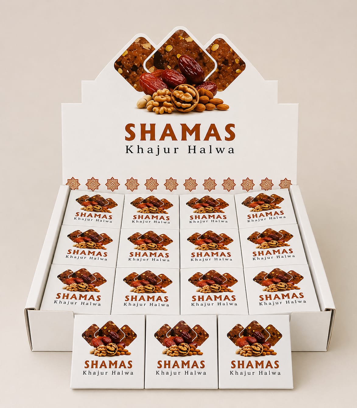 Shamas Khajur Halwa Dry Fruit (1 kg - 24 Tikki Pack)