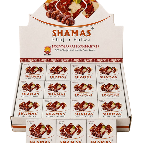Shamas Khajur Halwa (1kg) | 24 Tikki Pack – Premium Date Halwa with Dry Fruits